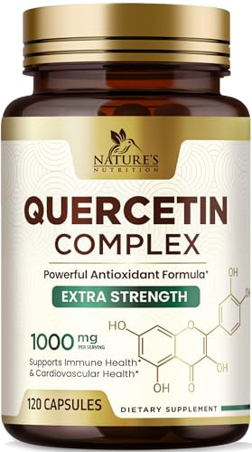 Quercetin Dihydrate 1000mg per Serving - Premium Plant-Based Bioflavonoids - Extra Strength Antioxidant Immune & Respiratory Health Support - High Absorption Quercetin Dihydrate - 120 Veggie Capsules