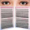 LUFFLOK Kit Pestañas 640pcs Pestañas Postizas Naturales, 30D+40D+50D+60D Pestañas Pelo a Pelo, 8-16mm Cluster Lashes Kit con Russian Curl D, DIY Extensiones de Pestañas para Principiantes