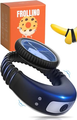 MySecretCase Anello Vibrante per Lui - Sextoy Vibratore per Pene, Cock Ring Sessuali per Uomo, Sextoys Uomini Fallo Maschile, Sextoysys Coppia Fallico Erezione in SIlicone (Nero)