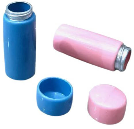 FRCOLOR 2 botellas de agua en miniatura, termo realista para casa de muñecas, decoración creativa, accesorios para cocina y proyectos de bricolaje, color azul