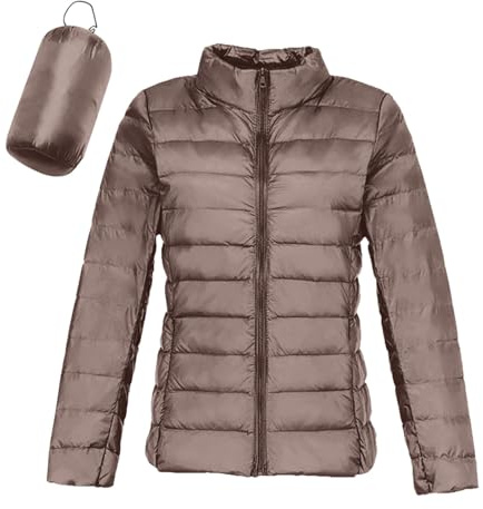 PINTUTU Piumino da Donna, Ripiegabile, Trapuntato, con Cappuccio, Ultra Leggero, Giacca Invernale Corta con Borsa per Il Trasporto Giacca Leggera in Piumino da Donna