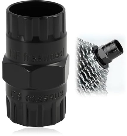 Outil 2-en-1 Démonte-Cassette Vélo en Acier Trempé, Compatible Shimano 5-12 Vitesses, Extracteur Cassette et à Roue Libre, Outil Réparation Vélo Compact et Durable pour Atelier et Entretien à Domicile