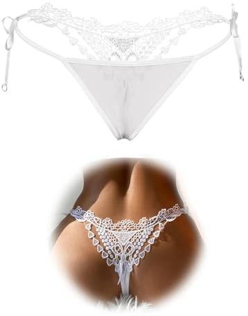 comeondear G-String Donna Perizoma Thong Mesh Taglie Forti Mutandine Tanga Slip Mutande Perizomi Bianco,S
