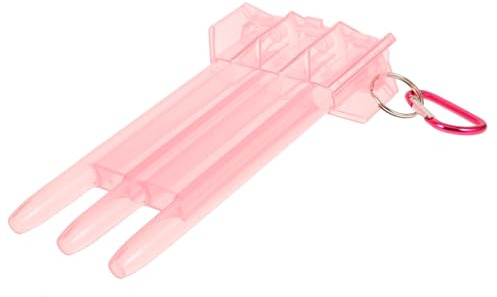 GRIRIW Étui Rigide Portable pour Fléchettes en Plastique Transparent avec Mousqueton, Léger et Facile D'accès, pour Usage Extérieur