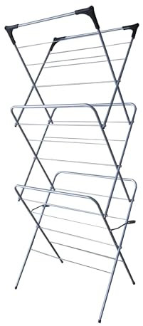 Haden 3 Tier Foldable Clothes Airer - Lightweight And Sturdy Drying Rack, Indoor And Outdoor Use, Compact, Durable, And Easy Storage For Small Spaces, Affordable Airers Clothes Indoor Foldable