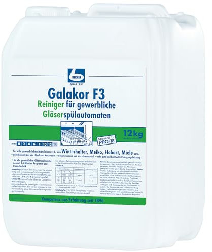 Dr. Becher Galakor F3 Glasspülmaschinen-Reiniger - 12 kg Kanister | Kanister (9300 ml)