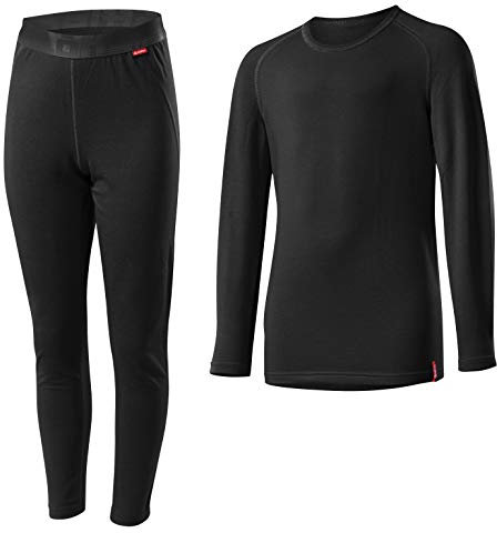 Löffler Kinder Set lang Transtex Warm, schwarz, 116, 10758