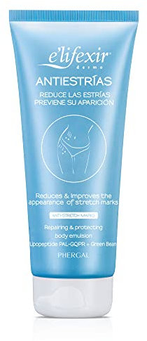Elifexir Stretch Mark Cream Repariert Haut, Verhindert und Beseitigt Dehnungsstreifen und Narben + Elastizität, Feuchtigkeitsspendend - 200 ml