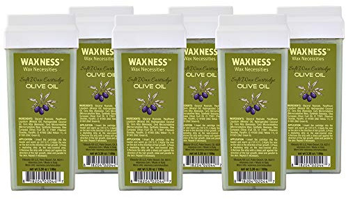 Waxness Soft Wax Cartridge Rose – Pack of 6 × 3.38 oz (96 g) – Professional Strip Wax Roll-On for Face & Body – Made in Italy
