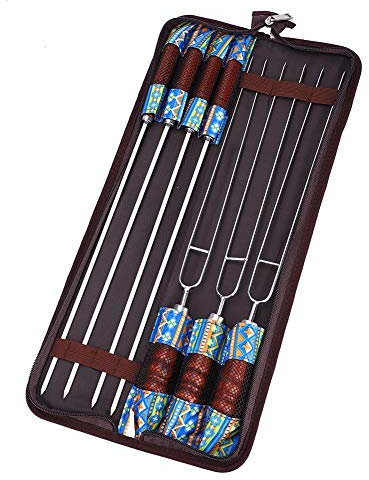 Juego de Herramientas para Parrillas para Barbacoa, Utensilios de Acero Inoxidable con Funda de Aluminio 7 Accesorios para barbacoas, Kit de Parrilla al Aire para papá - Barbacoa de Invierno