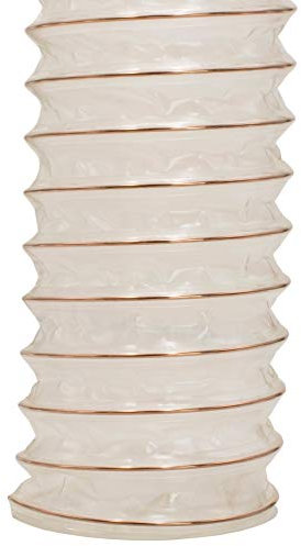 AWM Absaugschlauch transparent 0,4 mm Absauganlage Spiralschlauch schwer entflammbar Flexschlauch - METERWARE (130 mm)