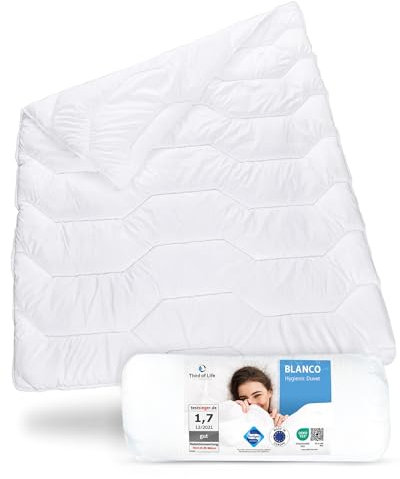 Kinderbettdecke 120 x 150 BLANCO, 𝐊𝐮𝐬𝐜𝐡𝐞𝐥𝐢𝐠𝐞 Ganzjahresdecke mit Feuchtigkeitsmanagement & hoher Atmungsaktivität, Optimale Hygiene für Kinder & Babys, Perfekte Ganzjahres-Bettdecke 120x150