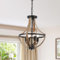 Eoodis Vintage Kronleuchter mit 4 Lichtquellen Höhenverstellbarer Kronleuchter in Rustikalem Hängelampe für Esszimmer, Küche, Wohnzimmer(Glühbirne nicht enthalten)