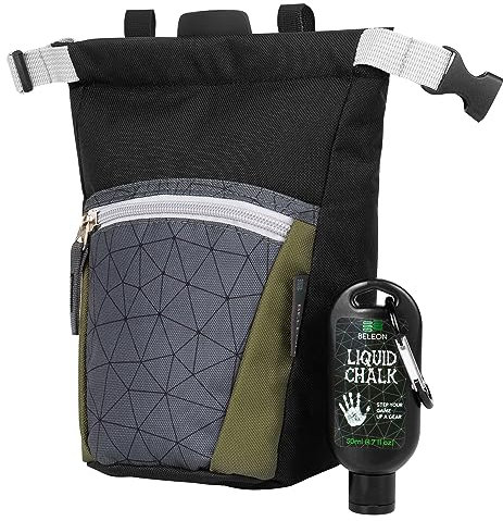 Chalk Bag für Klettern mit Flüssigkreide und Karabiner