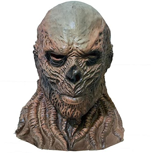 BaronHong Vecna Mask Hell Demon Creepy Monster Full Head Latex Horror Evil Mask for Halloween Costume Party(brown,M)