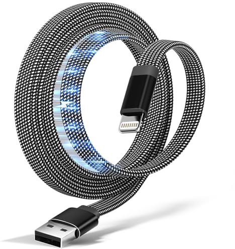 Magtame Magnetic Lightning Cable, 1M Coiled iPhone Charger Cord Braided iPhone Charging Cable, MFi Certified Compatible with iPhone 14 13 13Pro 12 11 Max XS XR X 8 7 SE Flat