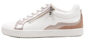 Geox D Blomiee J, Scarpe da Ginnastica Donna, Optic White Nude, 37 EU