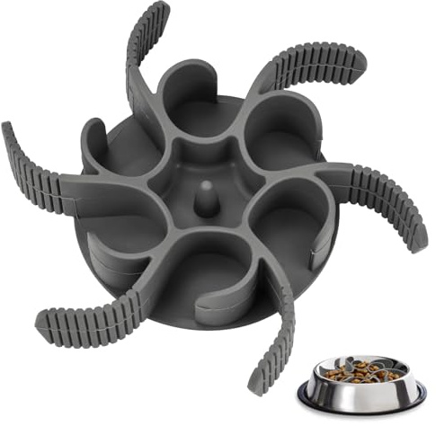comedero Slow Food Alimentador lento Antivoracidad Antideslizante para Perros Pequeños/Grande Gatos Accesorios
