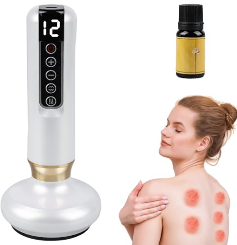 Masajeador de celulitis, ventosaterapia eléctrica anticelulitis, masajeador de mano, ajustable, 12 velocidades, dispositivo de masaje contra la celulitis para espalda, cintura, abdomen, brazos