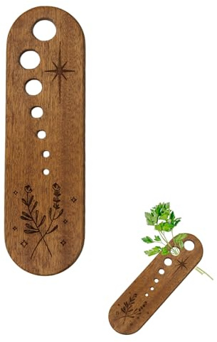 Wooden Vegetable Leaf Separator, Pottery Herb Stripper Tool Supplies, Fun Kitchen Gadgets, Exquisite Herb Stripper Bowl Gifts for The Kitchen Suitable for Home Use & Chefs