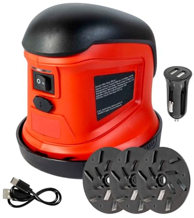 Mauk Elektrischer Eiskratzer für Auto & Kfz | Akku-Enteisung mit 12V-USB Adapter, Ladekabel & 3 Ersatzscheiben – Leistungsstarkes Komplettset gegen Vereisung, kabellos & effizient | Geschenkidee