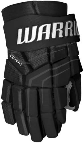Warrior Covert QR7 T Junior - Guantes de hockey sobre hielo (11''/28 cm), color negro