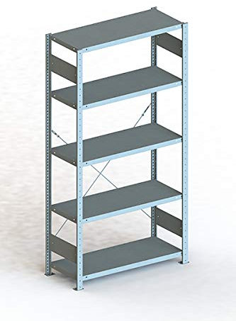 S3 Steckregal CLIP verzinkt mit 5 Böden Grund