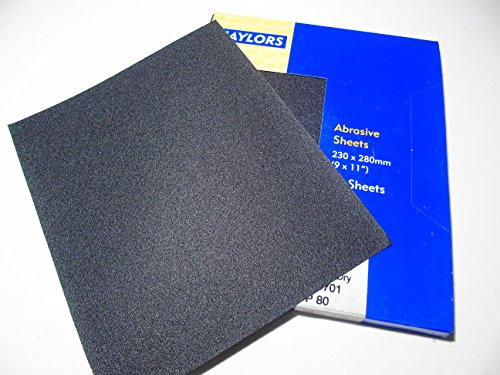 10 x Grit 80 Wet and dry Sandpaper Sheets waterproof Abrasive Coarse Quality Silicon Carbide
