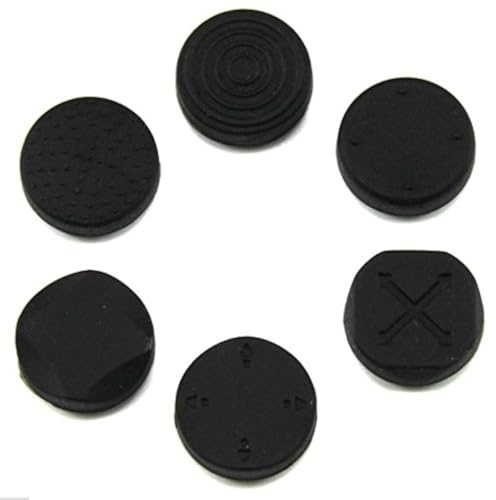 1 Set Analog Silicone Thumb Stick Grip Joystick Caps Cover for PSV 1000 2000 Black