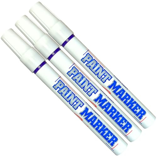 Paint Markers Oil-based Pen Permanent Waterproof Car Tire Tread Rubber Metal - 3 pcs (Purple)