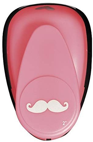 Jumbo punch, moustache, motif size: 5 x 1.5 cm, motif hole punch for paper, crafts for celebrations and parties, DIY table decoration