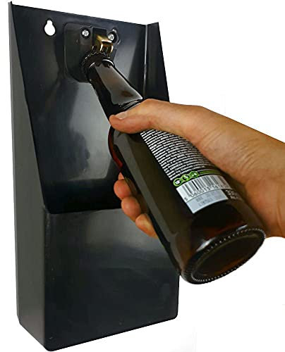BarBits Bottle Opener & Cap Catcher - Home Bar Wall Mountable Beer Bottle Opener