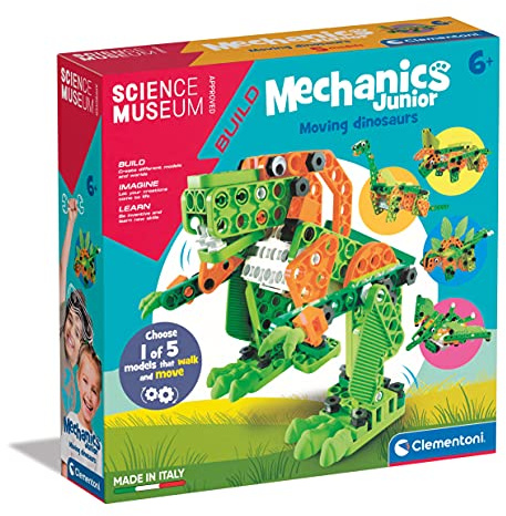 Clementoni 61531 Science Museum Mechanics Junior Moving Dinosaurs Toy for Children-Ages 6 Years Plus, Multi Coloured