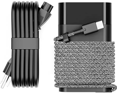 WZXHU Slim 65W USB C Laptop Charger Compatible with HP Spectre x360, Envy, Elitebook x360, Omnibook, Pavilion, Chromebook, Elite x2 Travel Type C Power Cord Ac Adapter