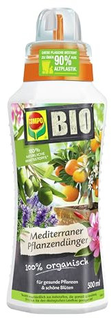 COMPO BIO Mediterraner Pflanzendünger - hochwertiger Flüssigdünger - speziell für mediterrane Pflanzen - 500 ml