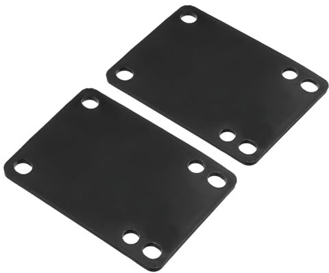 PATIKIL 1/8 Skateboard Riser Pads, 2 Pack PU 3x2 Skateboard Riser Pads Angled Wedge Shock Pads for Skateboard Truck, Black