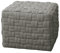SVITA Poppy Hocker Sitzpouf geflochten Sitzhocker Pouf Fußhocker für Sessel Polsterhocker Bodenkissen Sitzkissen gewebt quadratischer Sitzpouf Fußstütze Grau