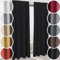 Schuette® Verdunklungsvorhang mit Tunnelband ● Century Black: Raven Feather (Schwarz) ● 250x130cm Höhe x Breite (1 Stück) ● Blackout Vorhang Verdunkelung Knitterfrei Pflegeleicht Gardine Blickdicht