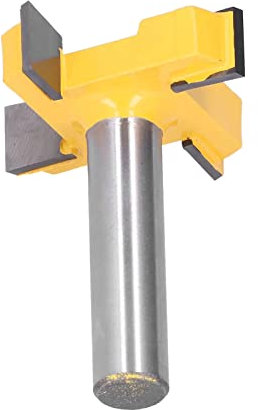 Spoilboard Surfacing Router Bit, 4 Flute Tipped Slab Flattening 8mm Shank Treatment Grooving Bits CNC Woodw Milling Cutter Planing Tool 2 Inch Cutting Diameter T Type Slotting