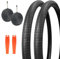 MEGHNA Paar 700x38c Fahrradreifen-Set,2xRennradreifen+2x700x38C Schlauch FV48mm+2X Reifenhebel Fahrradreifen 29Zoll Road Bike Tires Set 30 PSI Gravel Bike Tire (2Reifen+2Schlauch+2Heber, 700x38C)