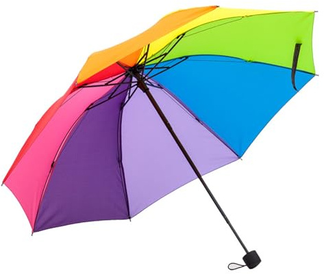 Hsyadazi Parapluie de Poche arc-en-ciel, Parapluie Poche arc-en-ciel, Parapluie Portable Résistant Au Vent, Protection Solaire, Unisexe Pour Femmes et Hommes