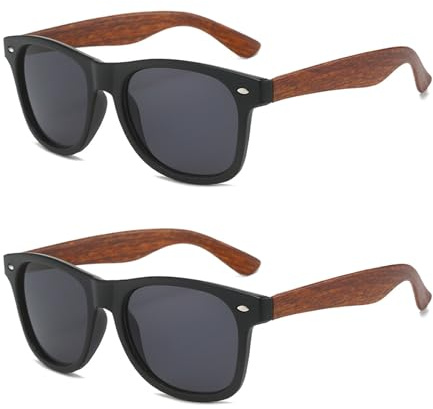 SAIIURV 2 Pezzi Occhiali da Sole Rettangolari Vintage Donna, Pilota per Donna e Uomo, Protezione Alla Moda Occhiali da Sole