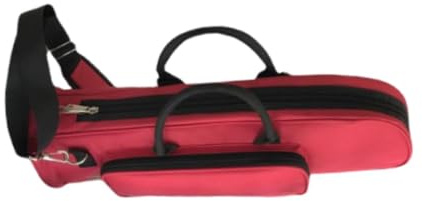F Fityle Borsa per tromba, zaino per tromba, portatile, impermeabile, con tasca, custodia per strumento a fiato in tessuto Oxford, per viaggi, concerti, Rosso
