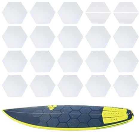 Skimboard Traktionsdynor Hexagonala Brädgreppdekaler | Hexagonal Surf Traction Pad För Sommar Utomhussporter: Snöbräda, Skateboard, Paddelbräda, Ponton, Kajak Och Fler Med Mera