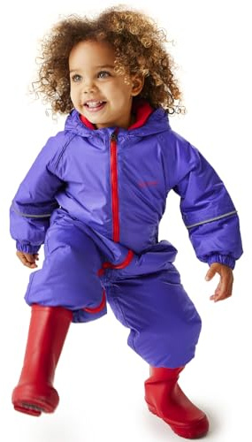 Regatta Kids Splosh III Waterproof Puddle Suit - Peony Purple - 5-6 Yrs