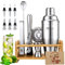 Cocktail Making Set Gifts for Men&Women-Cocktail Set Cocktail Gift Sets Cocktail Shaker Set Cocktail Making Kit, Cocktail Mixer Set w/Recipe, Bartender Kit w/Stand, Christmas Gifts Cocktail Maker Set