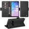 für Samsung Galaxy S10 Hülle mit Schutzfolie, Handyhülle Galaxy S10 Standfunktion Kartenfach Wallet Premium Leder Schutzhülle S10 Flip Case Cover Stoßfeste Klapphülle (Schwarz)