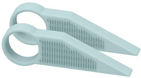 ALEENFOON Matratzenheber Keil, Matratzenlifter Ergonomisches Matratzen-Hebewerkzeug, Praktisches Werkzeug, lindert Rückenschmerzen, Einfaches und Schnelles Einlegen von Laken (2 Stück, Blau)