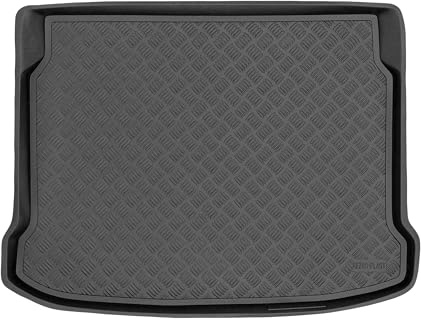 SMK Tapis de coffre en PE pour Mazda 3 IV depuis 2019 Rendez votre voyage plus confortable grâce à ce tapis de voiture durable - Tapis de coffre de voiture tout temps, protection contre les salissures