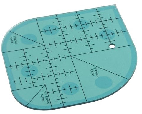 Topiky Gebogenes Eckenschneider Quilt Lineal, Acryl Näh Patchwork Lineal, Quilt Vorlagen, Nähschablone, Patchwork Werkzeug, DIY Nähzubehör (Golden)